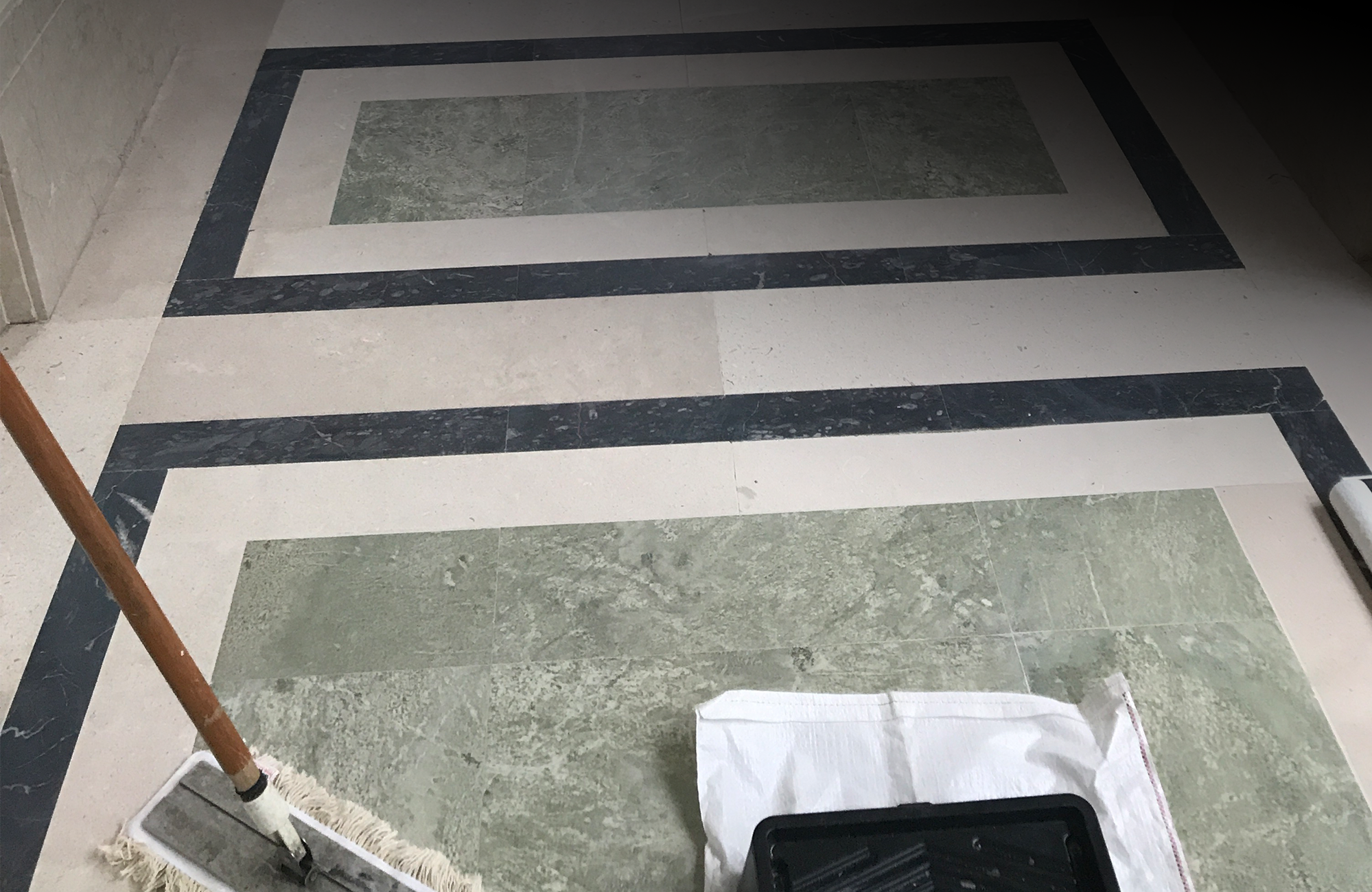 Stone repair, final Seal at Hackney town hall